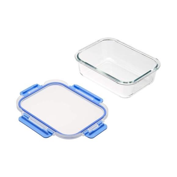 Glass food storage containers set with locking lids leakproof meal prep bowls - Picture 3 of 6